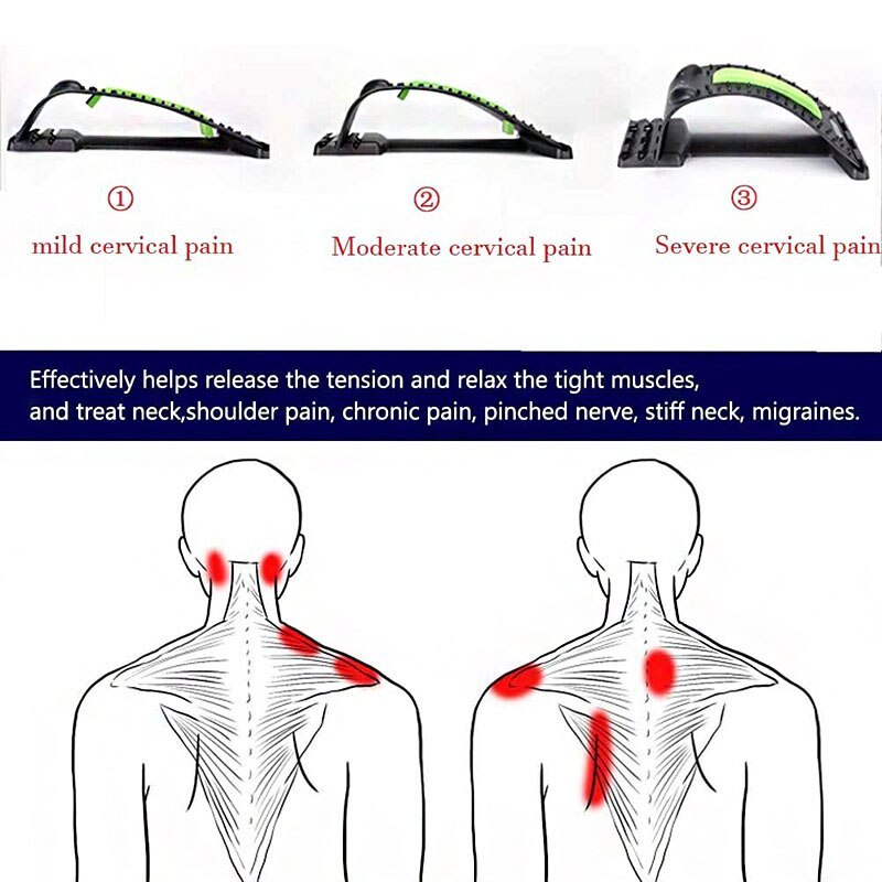 Neck Massage Cervical Traction Pain Relief Posture Corrector Acupressure