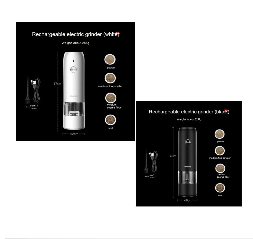 USB Rechargeable Electric Pepper Grinder